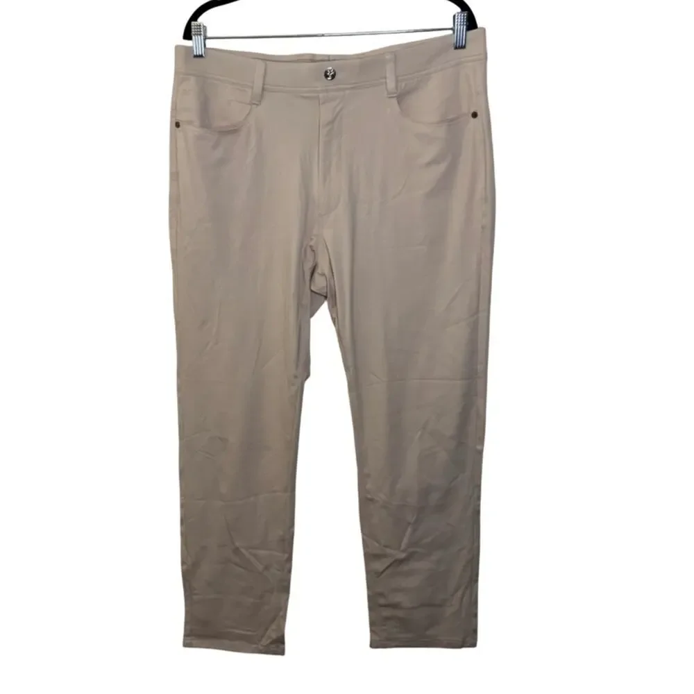 Collars & Co. CEO Tech Pull-On Performance Pants - Stone 36 x 32